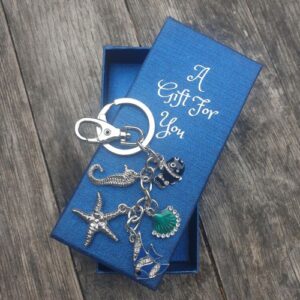 seaside charm keyring keychain boxed gift