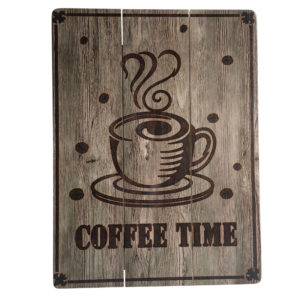 Coffee time wooden cafe sign