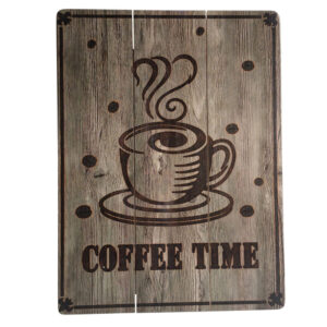 Coffee time wooden cafe sign