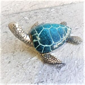 Blue sea turtle ornament statue gift