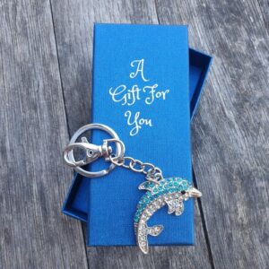 Blue Dolphin Keyring Keychain Boxed Gift