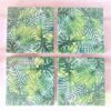 Tropical Palm coasters set of 4 boxed gift