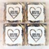 Relax saying coasters set 4