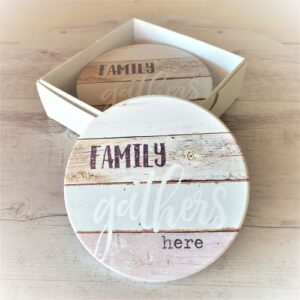 family gathers here coasters