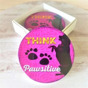 think pawsitive dog lover coasters boxed set