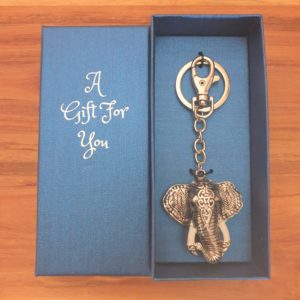elephant head Keyring boxed gift
