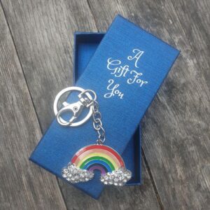 Rainbow boxed keyring keychain gift