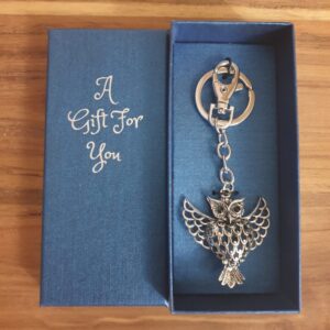 Silver Owl Keyring boxed gift