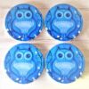 Blue owl coasters set x 4