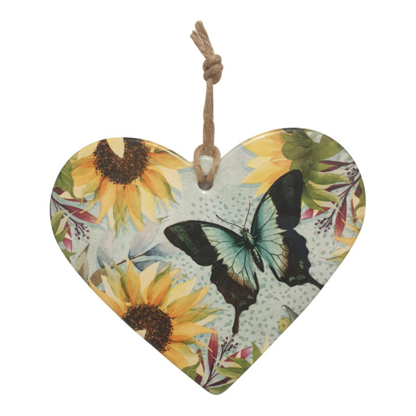 sunflower butterfly heart