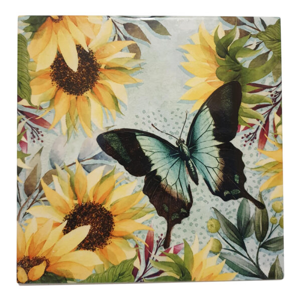 sunflower butterfly trivet