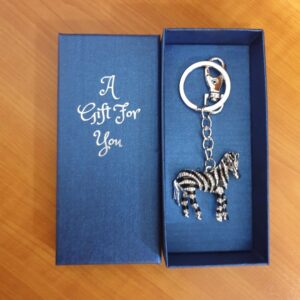 zebra keyring bag chain keychain boxed gift