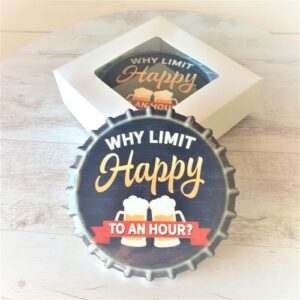 Beer bar table coasters why limit happy hur to an hour boxed gift