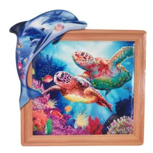 Colourful turtle & dolphin sign