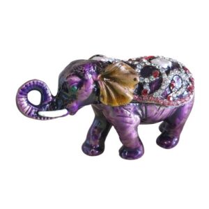 Purple elephant trinket box