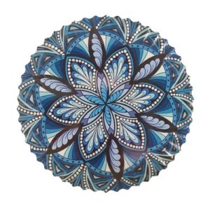 blue mandala round trivet plate