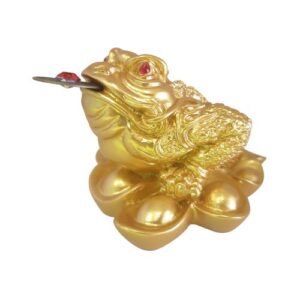 lucky feng shui gold frog