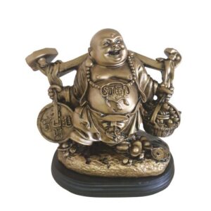 gold money buddha statue