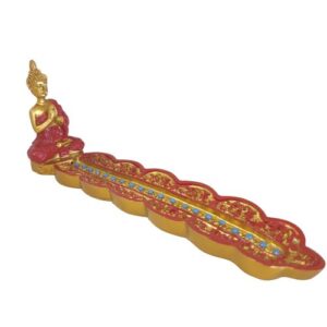 red thai buddha incense stick holder