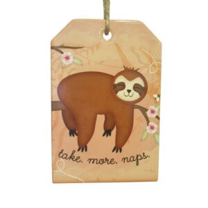 take more naps sloth hanging baby plaque