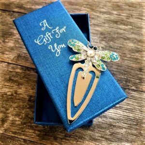 Dragonfly metal silver bookmark gifts
