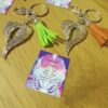 Angel wing keyrings with card