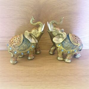 elephant statue ornament pair gift