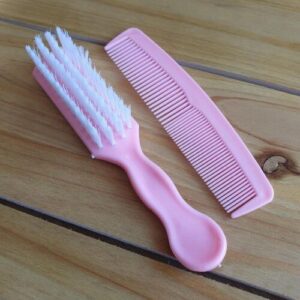 Pink baby brush set