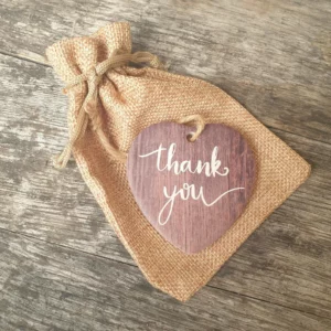 Thank you small hanging heart gift with meaning