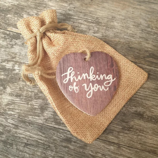 Thinking of you hanging heart gift