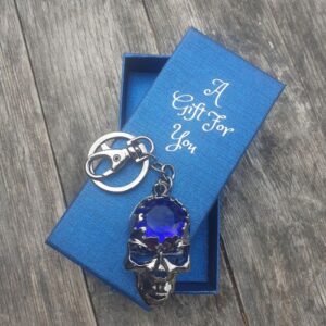 Skull boxed keyring keychain gift