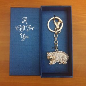Australian wombat animal keyring keychain boxed tourist gift
