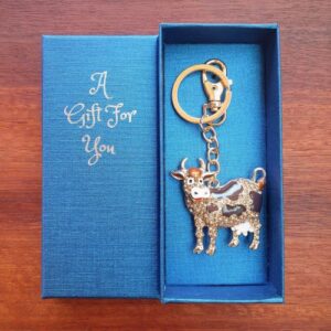Milking cow keychain boxed gift