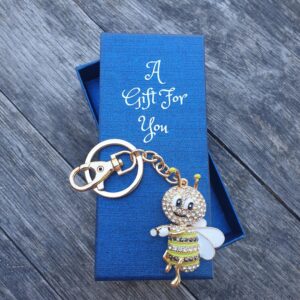 bee keyring keychain boxed gift