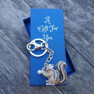 Squirrel keychain keyring boxed gift