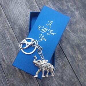 Wild Elephant keyring keychain boxed gift