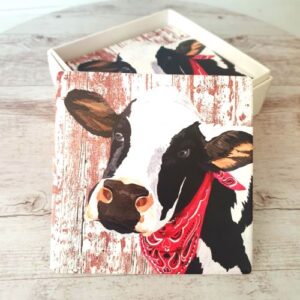 Cow Red scarf coasters