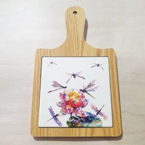 Dragonfly Garden wooden cheeseboard gift