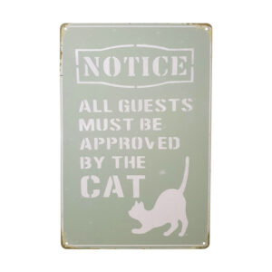 metal sign approved by cat