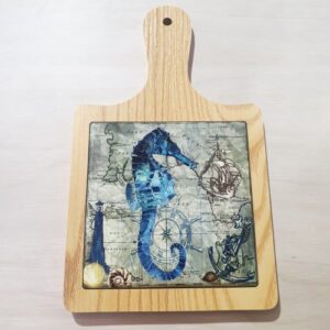 seahorse wooden cheeseboard