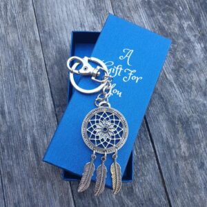 Dream catcher silver keyring keychain boxed gift